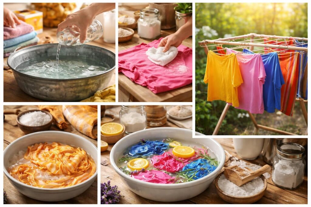 découvrez 5 astuces de grand-mère efficaces pour éviter que votre linge déteigne et préserver l'éclat des couleurs de vos vêtements au fil des lavages.