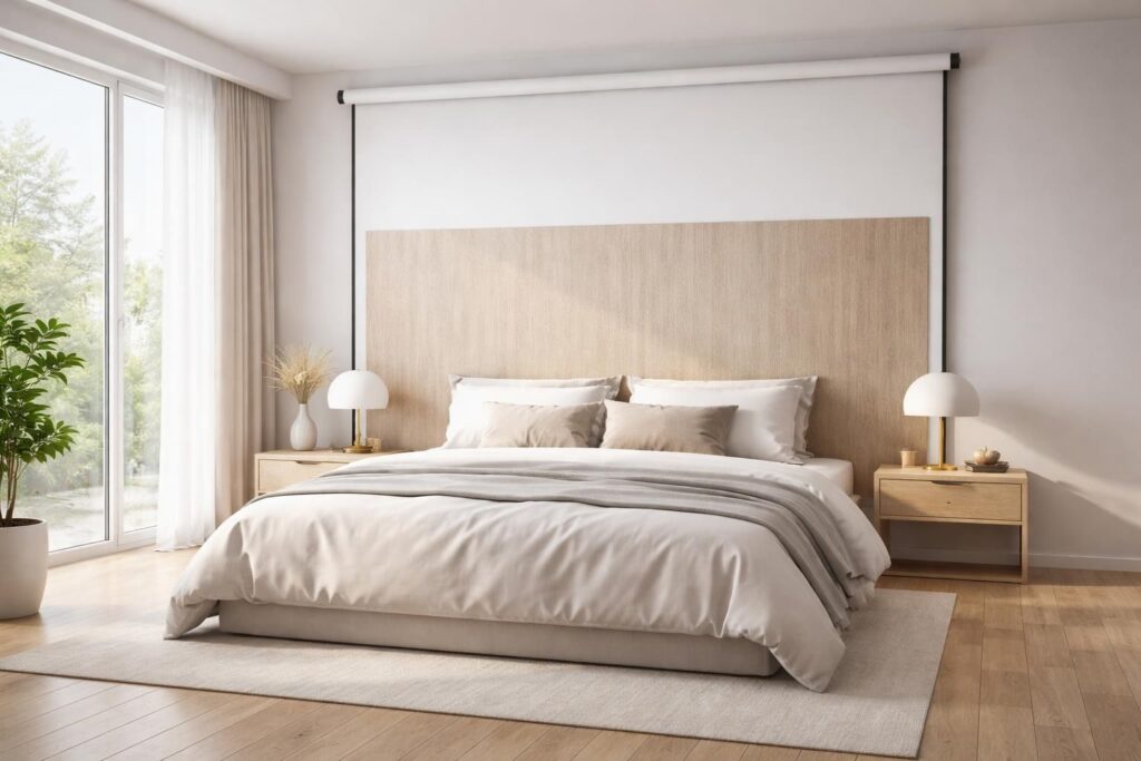 simulez une tête de lit sur votre écran de projection avant d'acheter pour visualiser parfaitement son intégration dans votre chambre.