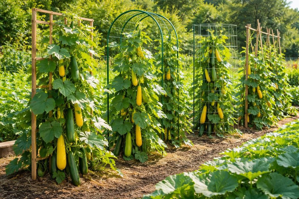 découvrez comment faire pousser des courgettes verticalement avec les supports idéaux pour optimiser l'espace et favoriser une meilleure croissance de vos plantes potagères.