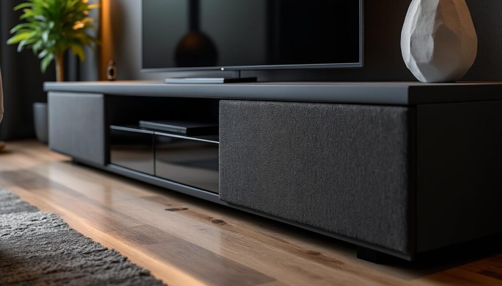 découvrez le meuble tv avec enceinte intégrée chez leclerc, alliant élégance et praticité. profitez d'un design moderne qui s'intègre parfaitement à votre intérieur tout en offrant une expérience sonore immersive. transformez votre salon en un espace convivial et stylé avec ce meuble polyvalent.