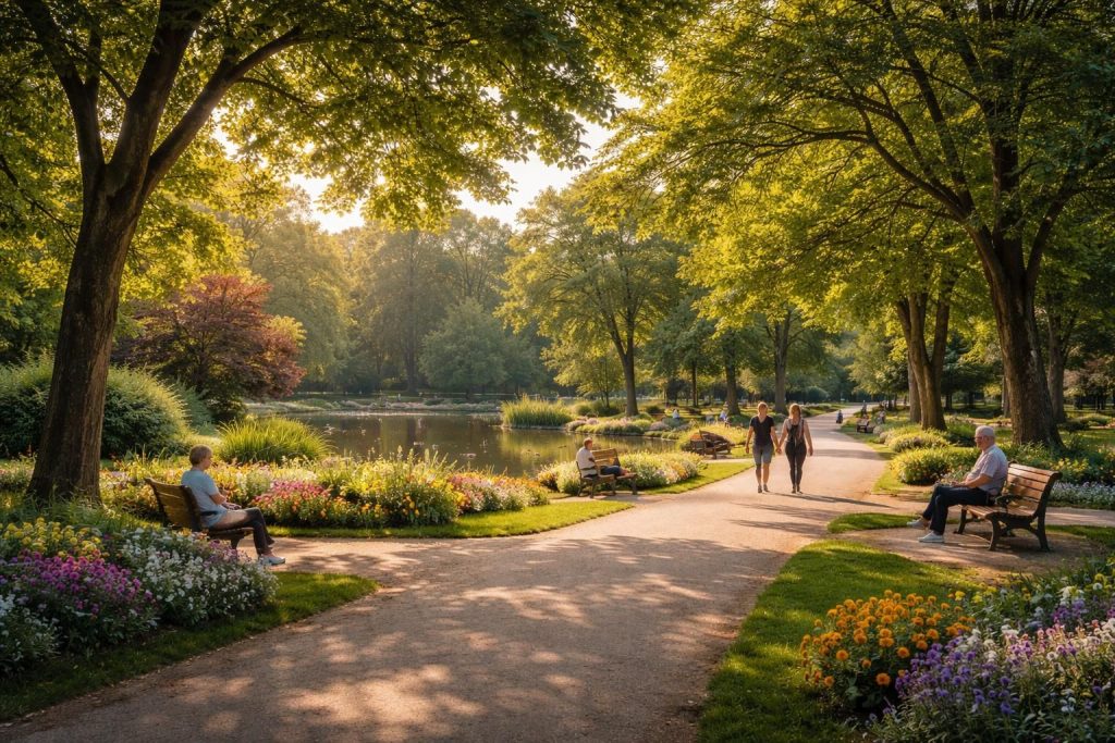 découvrez le parc du jard, un havre de paix en pleine ville où les citadins stressés peuvent se ressourcer et retrouver la sérénité au cœur de la nature.