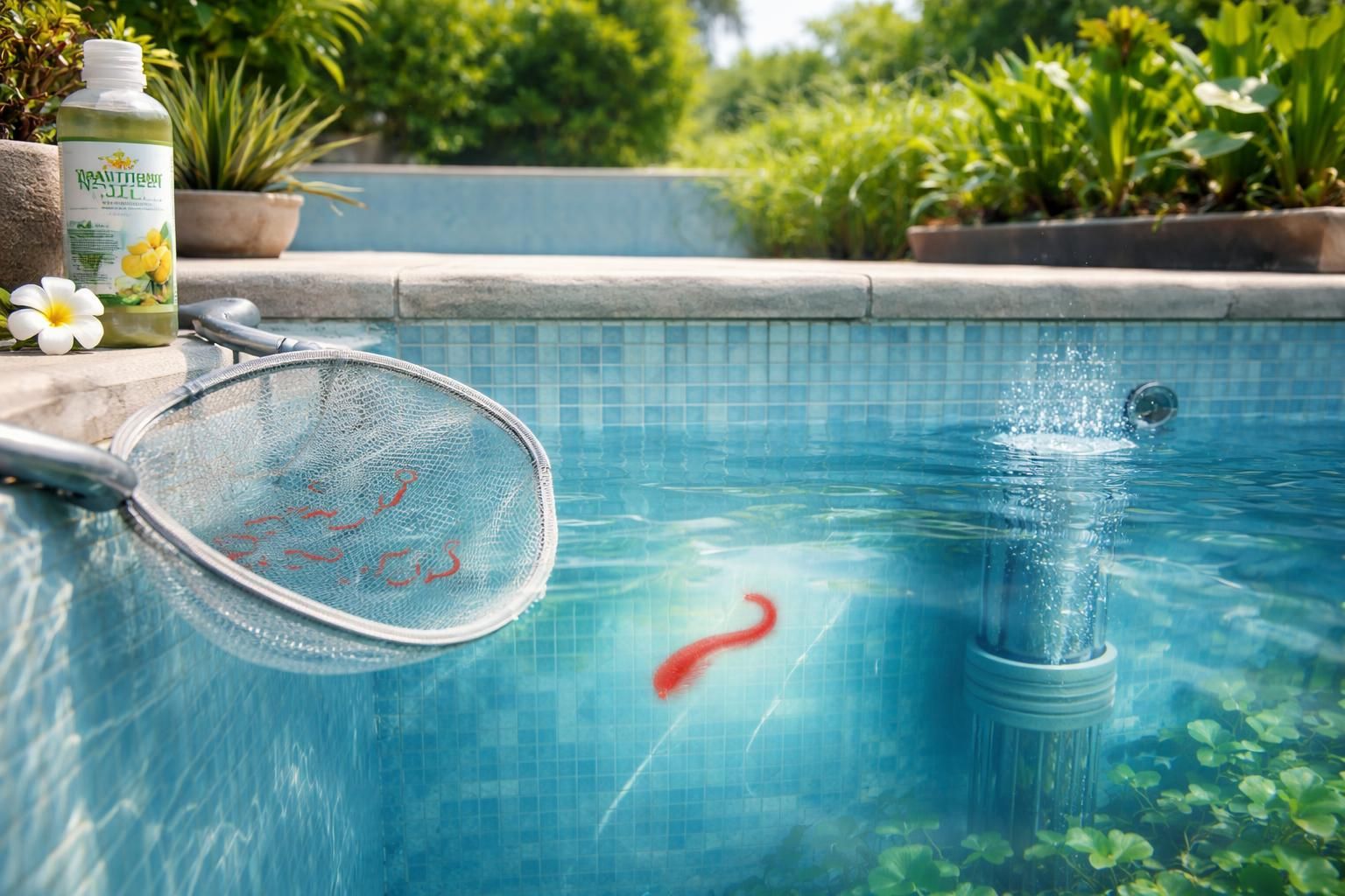 découvrez des méthodes efficaces et sécurisées pour éliminer le petit vers rouge dangereux dans votre piscine et préserver la qualité de votre eau.