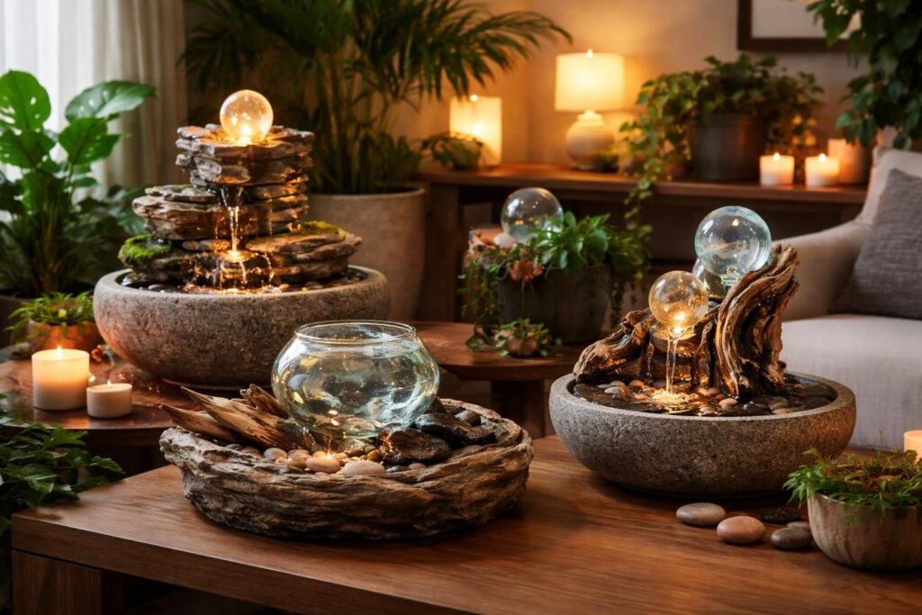 découvrez notre sélection des plus belles petites fontaines d'intérieur pour apporter une touche de fraîcheur et d'élégance à votre décoration intérieure.