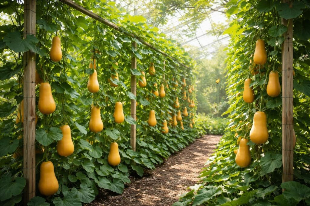 découvrez pourquoi choisir la culture verticale de butternut offre de nombreux avantages, notamment un gain d'espace, une meilleure qualité des fruits et une réduction des maladies.