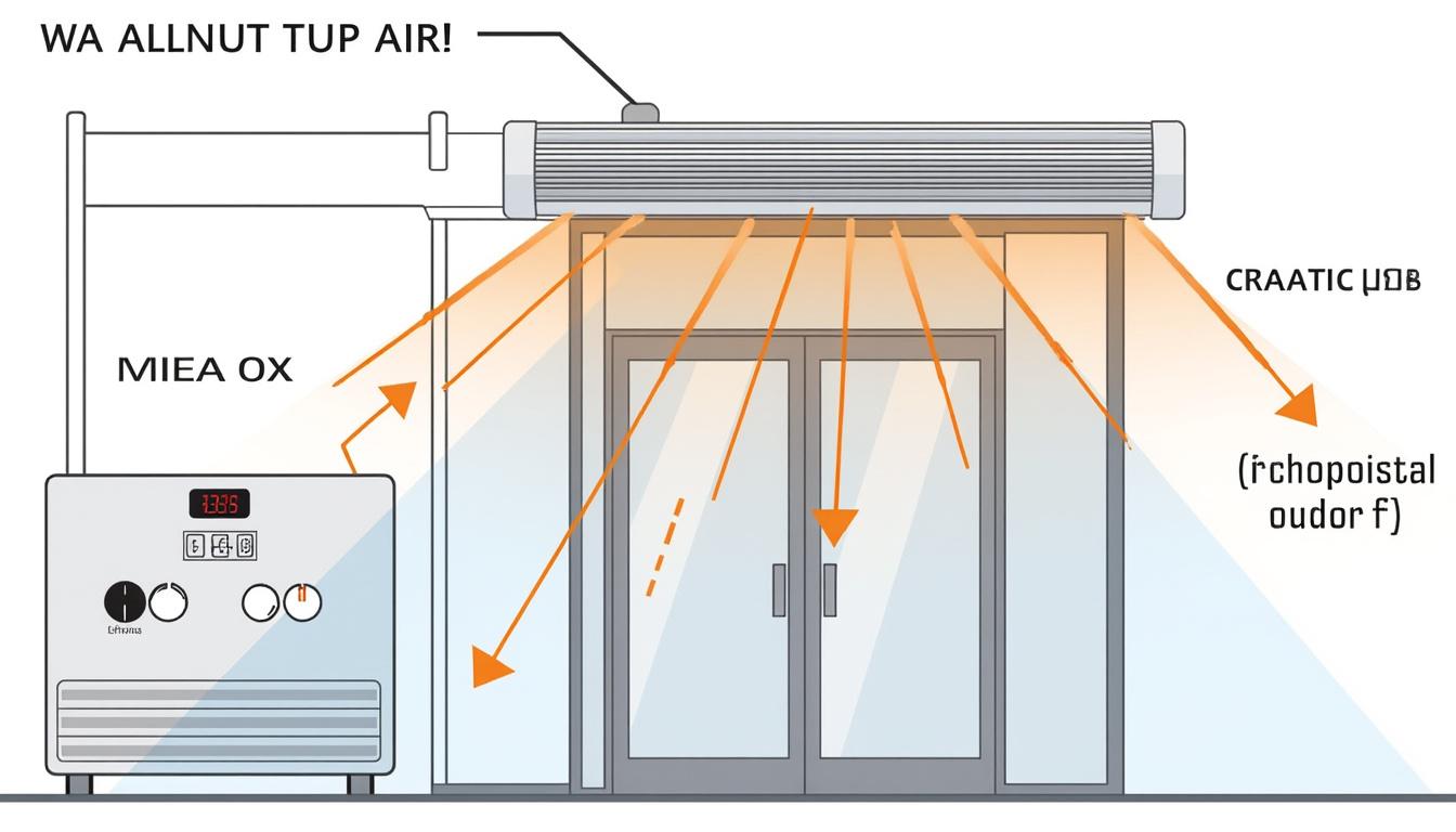 découvrez notre rideau d'air chaud encastrable et silencieux, une solution esthétique et pratique pour maintenir une température agréable tout en alliant design moderne et confort optimal dans votre espace.