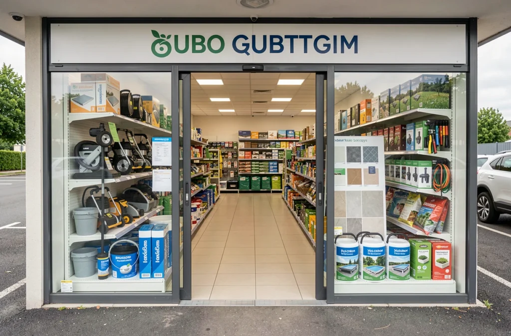 Magasin Irrijardin Arras avec rayons de produits piscine et irrigation bien organisés